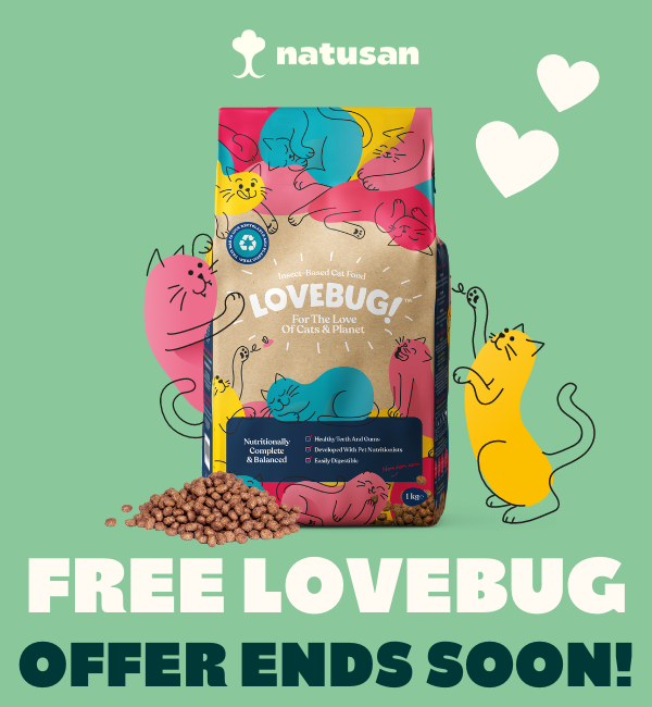 Natusan Get 50 off cat litter + FREE Lovebug Cat Food Milled