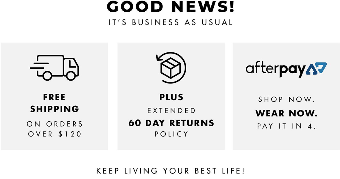 Free Shipping | 60 Day Returns | Afterpay