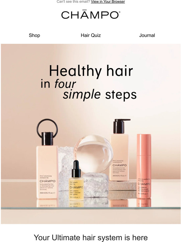 Champo Four simple steps to your healthiest hair Milled