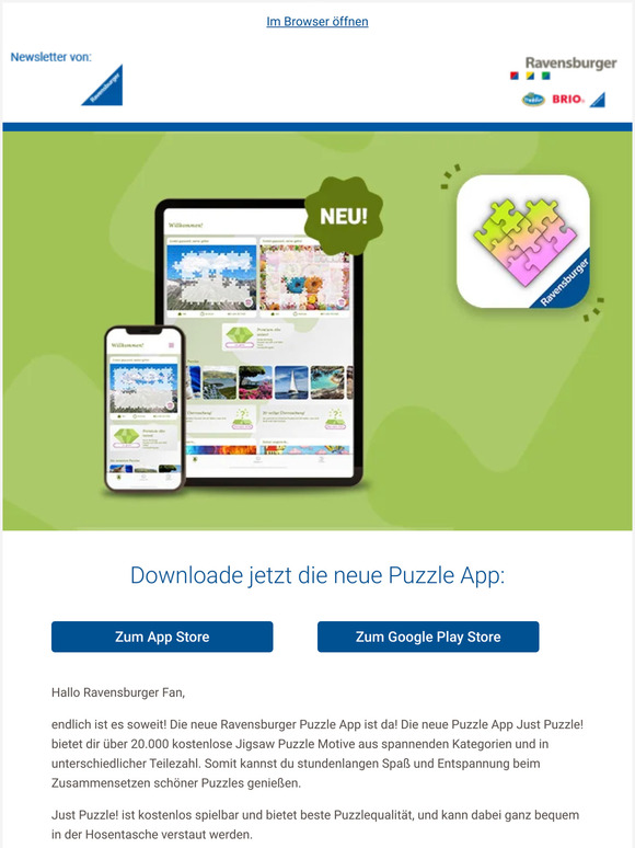 Ravensburger.de Just Puzzle! Die neue Puzzle App ist da! 🧩 Milled