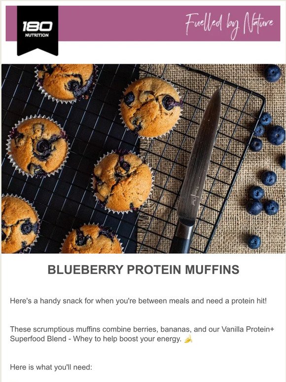 Recipe of the Day! Blueberry Protein Muffins
