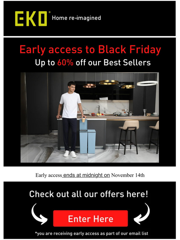 Exclusive early access to Black Friday 🎉