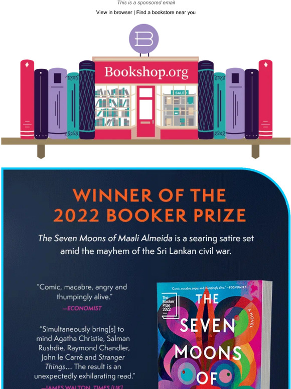 Bookshop: Winner Of The 2022 Booker Prize | Milled