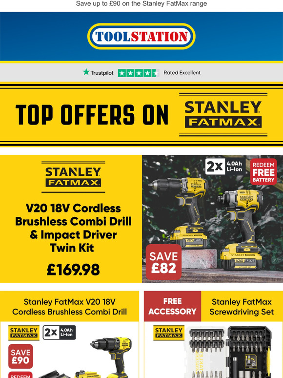 Toolstation Save on Stanley FatMax! Milled
