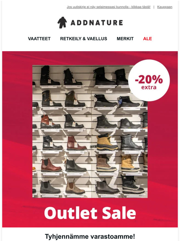 OUTLET SALE -20% extra