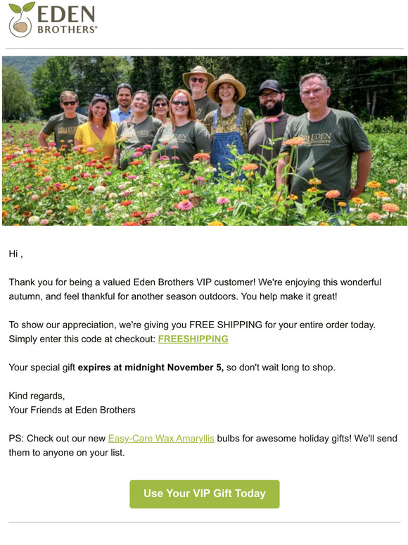 Eden Brothers Seed Company Surprise Vip T For You Milled