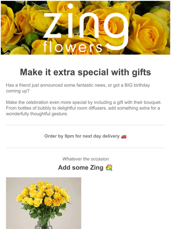 Zing Flowers Flowers and gifts the perfect duo! Milled