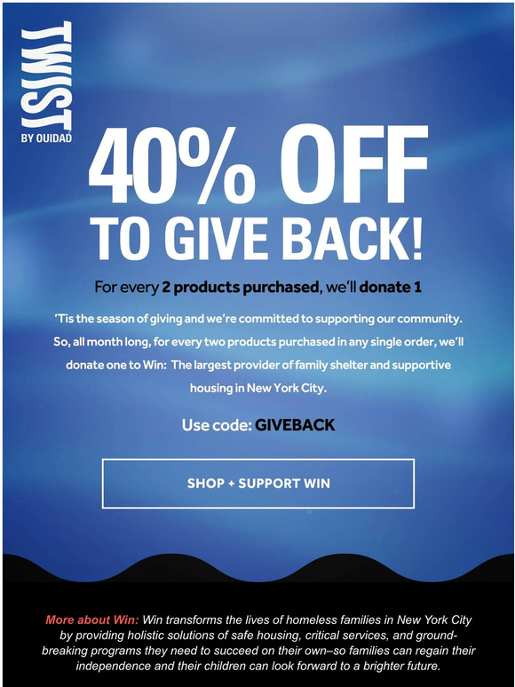40% off to give back 🤗
