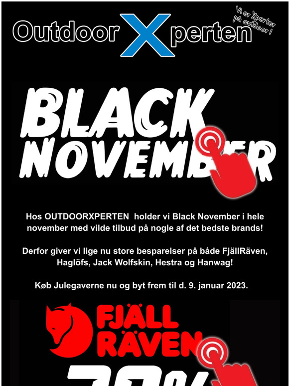 Black November tilbud hos OUTDOORXPERTEN💥