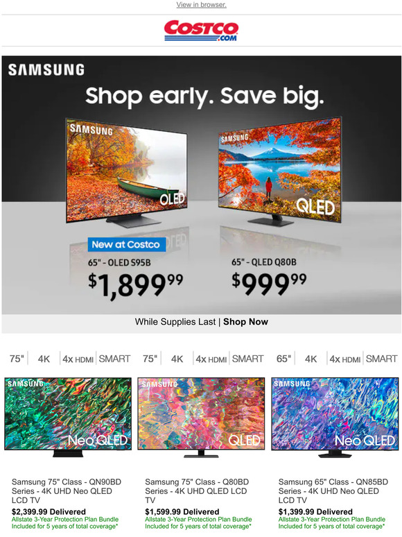 Costco Shop Early, Save Big! Find Deals Inside on TVs, Computers