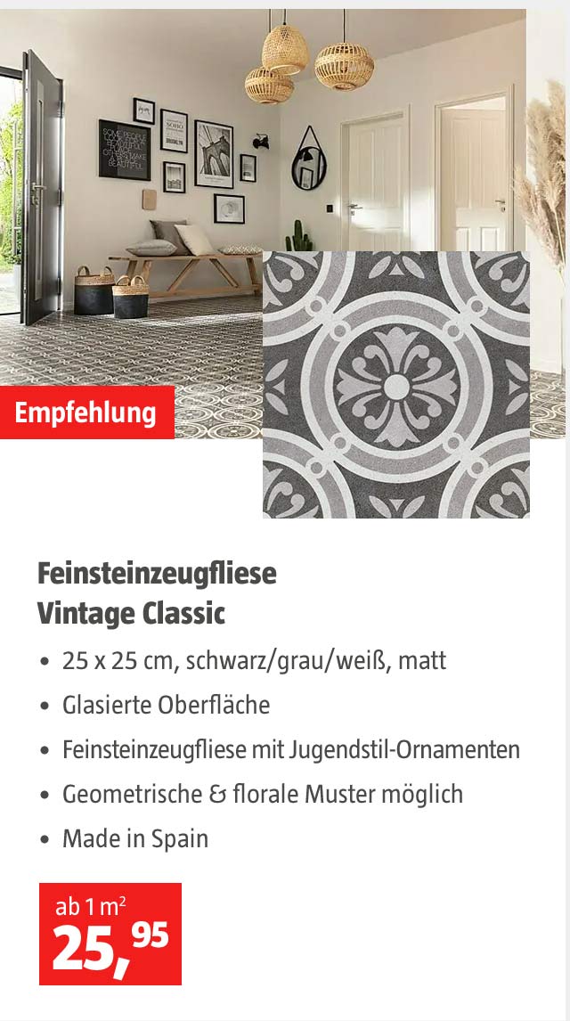 Feinsteinzeugfliese Vintage Classic