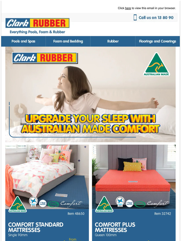Clark Rubber Australian Made Comfort! 🛏️ Upgrade your sleep with our