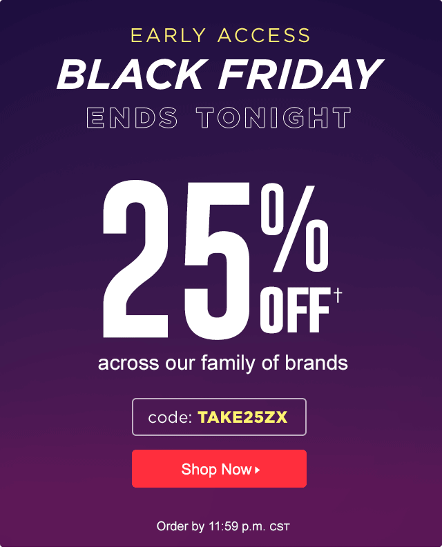 25% Off Orders with code:TAKE25ZX