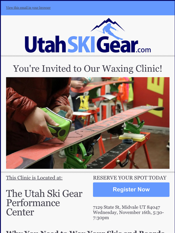 utah ski gear Waxing Clinic, Hours Expanding, and More! Milled