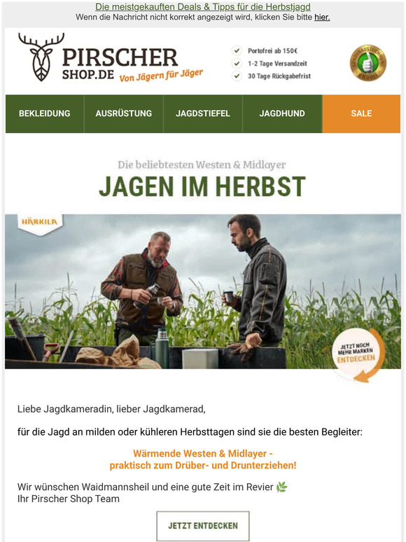 🍂 Jagen im Herbst | Westen & Midlayer