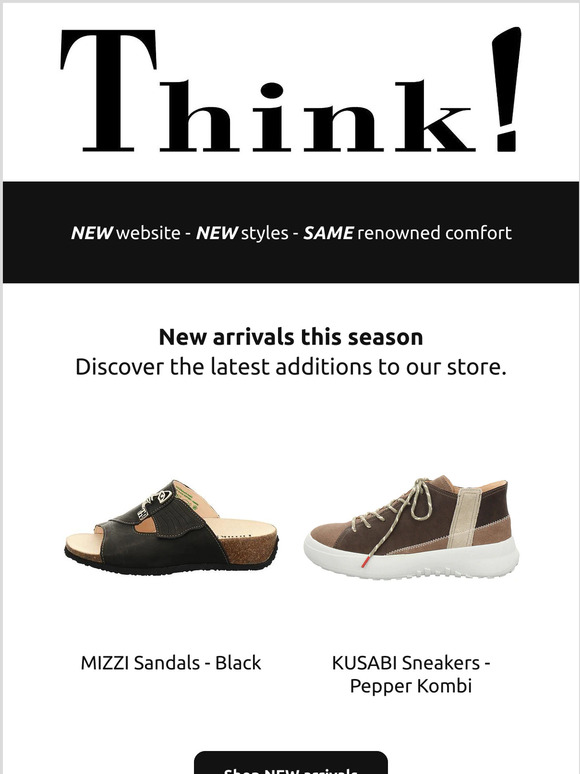 think shoes official website