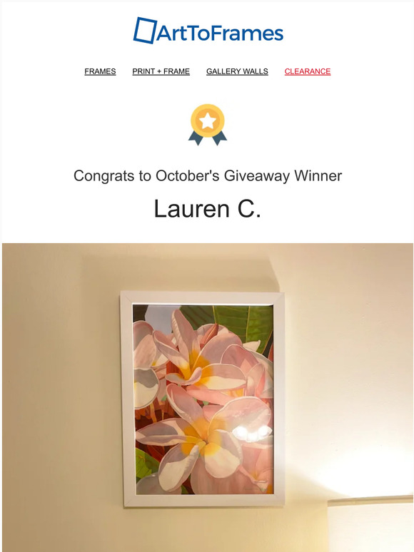 Art to Frames , Custom and Personalized framing Enter to win 150 in