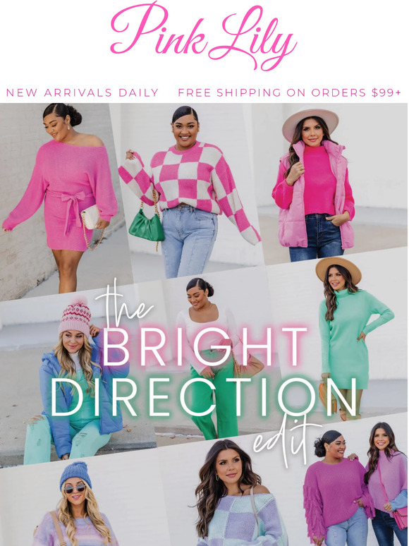 The Pink Lily Boutique NEW drop The Bright Direction Edit Milled