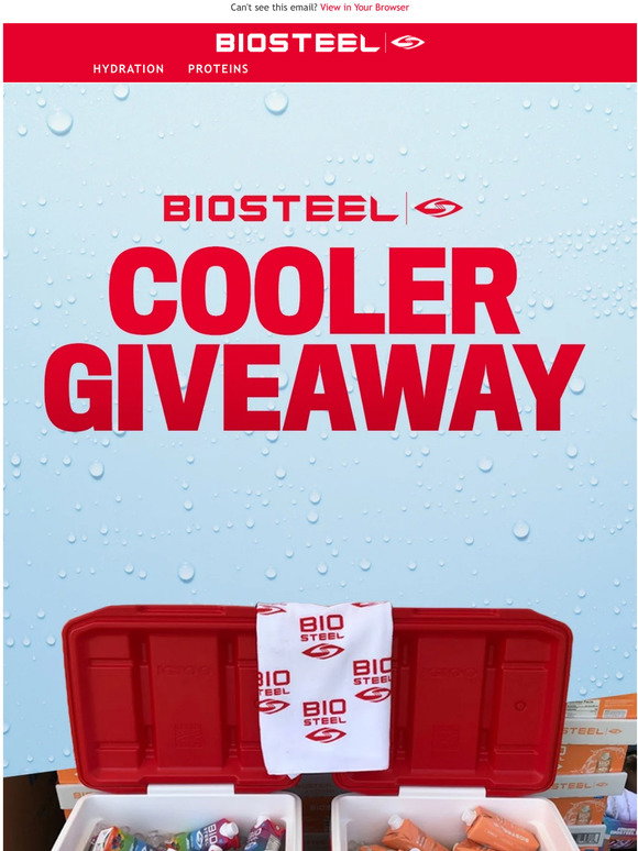 Biosteel Poster BioSteel: Want an official BioSteel cooler? 👀 | Milled