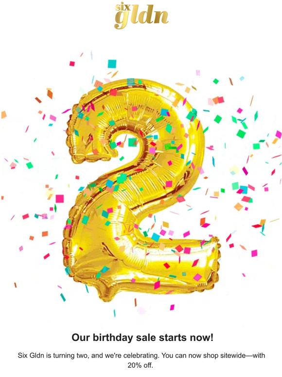 Our birthday sale is on, here's 20% off.
