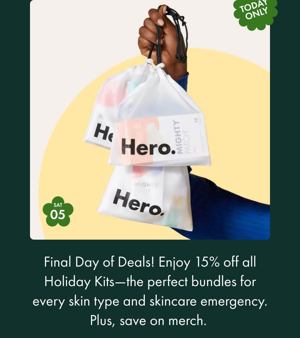 Final days of deals!  Enjoy 15% off all holiday kits...