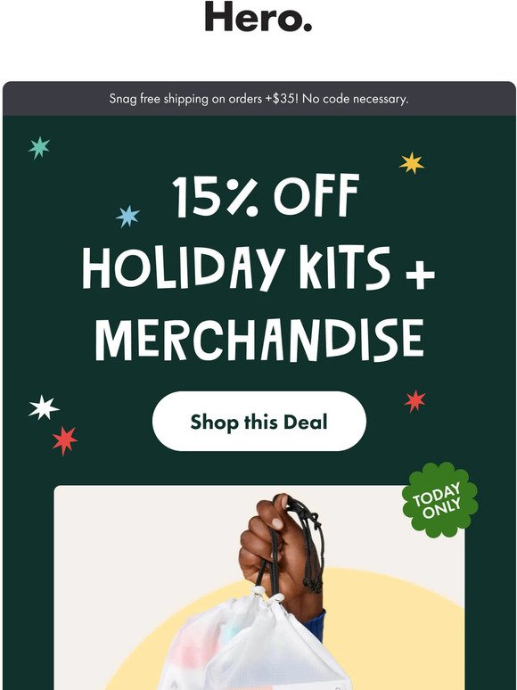 LAST Deal Day: 15% off Holiday Kits