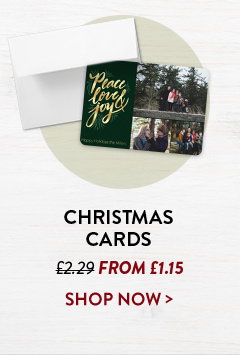 Christmas cards | was £2.29 from £1.15
