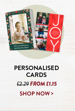Personalised cards | was £2.29 from £1.15