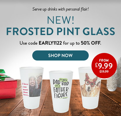 Serve up drinks with personal flair! | New! Frosted ping glass | Use code EARLY1122 for up to 50% off. | Shop now