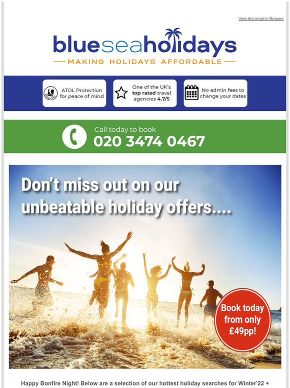 🌞 Remember, Remember the Sun in November! 🌞 Book Now For Some Dazzling Savings!