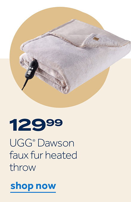 $129.99 UGG Dawson faux fur heated throw | shop now