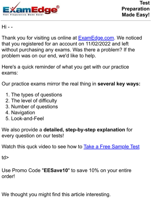 Exam Edge Practice Exams
