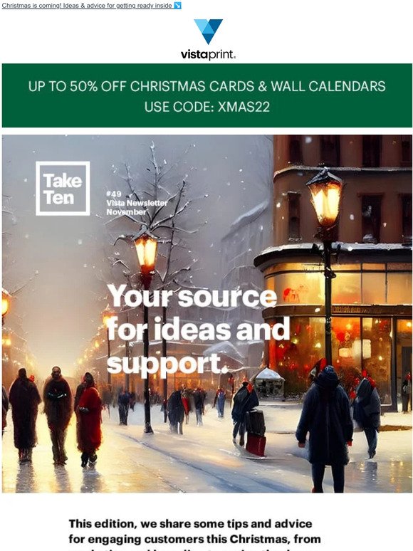 November newsletter | Up to 50% off Christmas cards & wall calendars