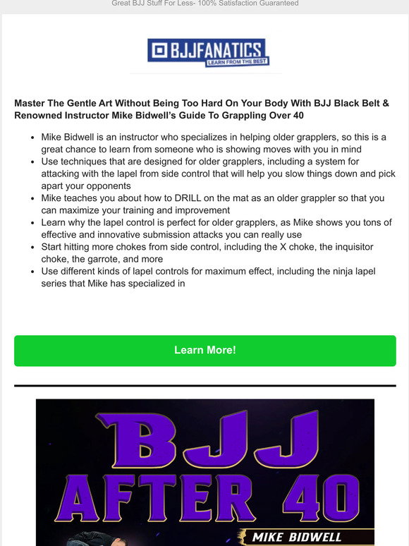 BJJ Fanatics BJJ After 40 By Mike Bidwell OUT NOW Milled