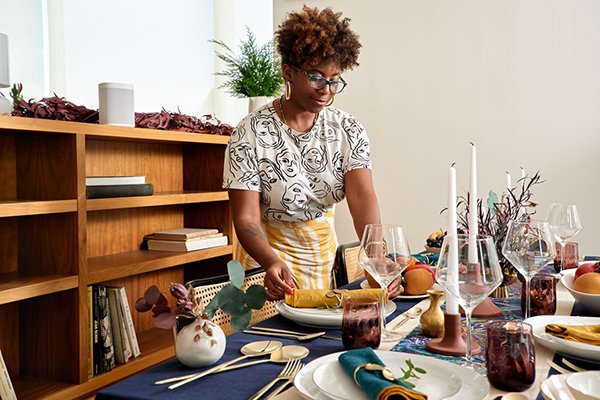 Bold Patterns, Saturated Colors—Meet Designer Nicole Crowder’s Holiday Tablescape