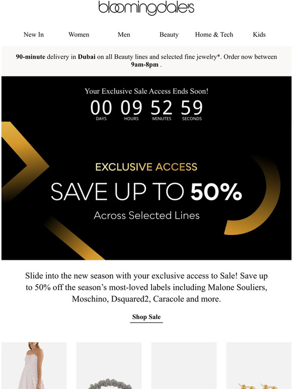 Last chance to shop before everyone else