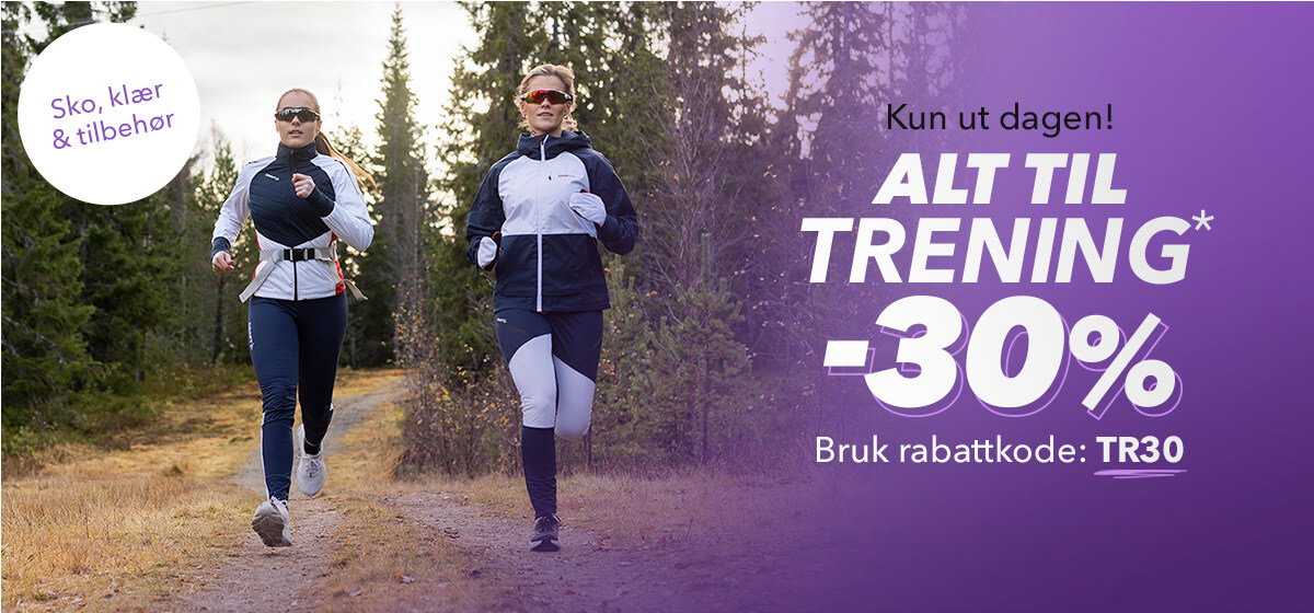 Kun ut dagen: -30% på ALT* til trening