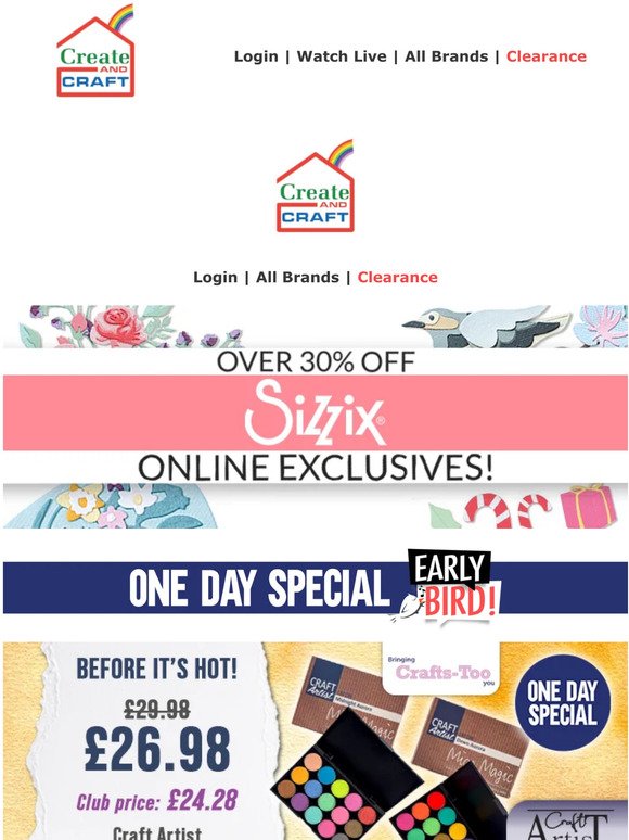Round off your week with over 30% off Sizzix Online Exclusives 😍