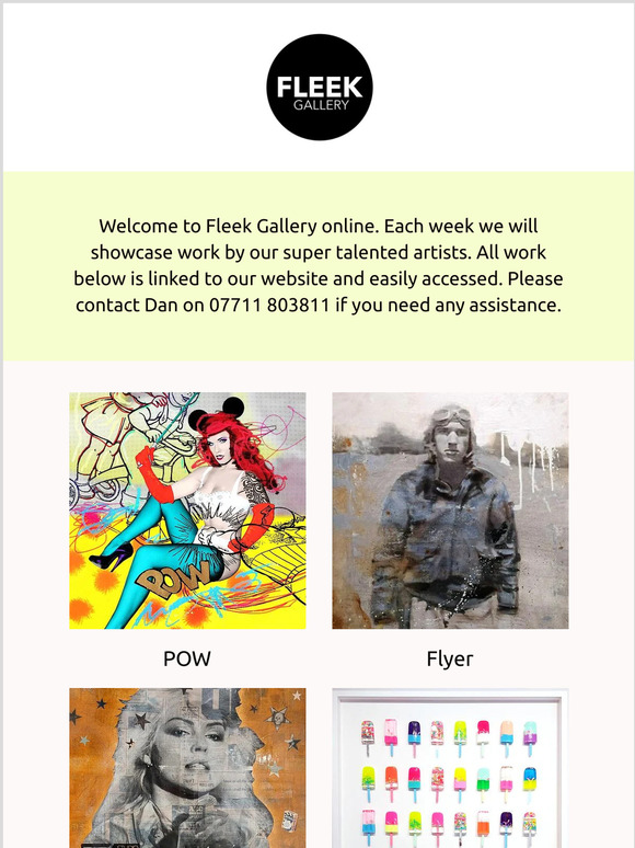 New Newsletter from Fleek Gallery