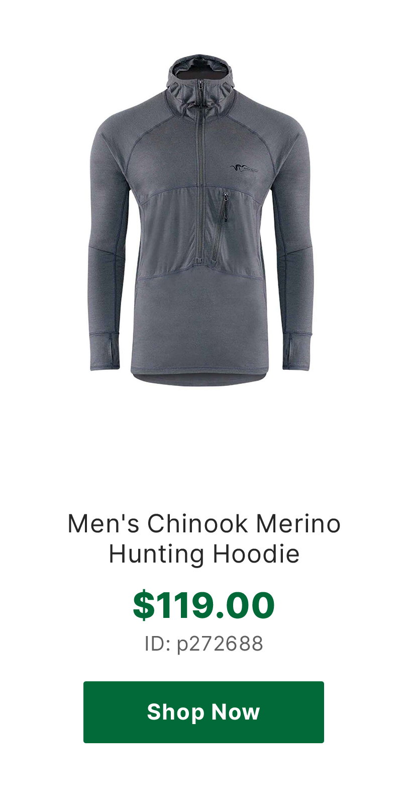 Stone Glacier Men's Chinook Merino Hunting Hoodie