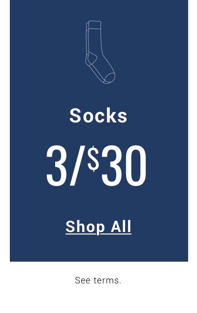  Socks 3 for 30 dollars