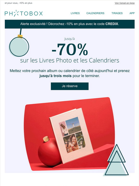 PhotoBox: Jusqu'à -70% sur les albums et les calendriers | Milled