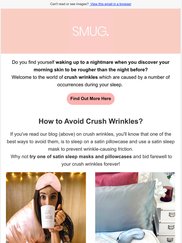 SMUG Sleeping in Satin Reduces Wrinkles and Here's How! 😍 Milled