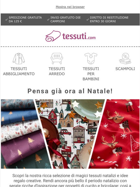 Tessuti.com: Magiche stoffe a tema natalizio e idee regalo originali 💝