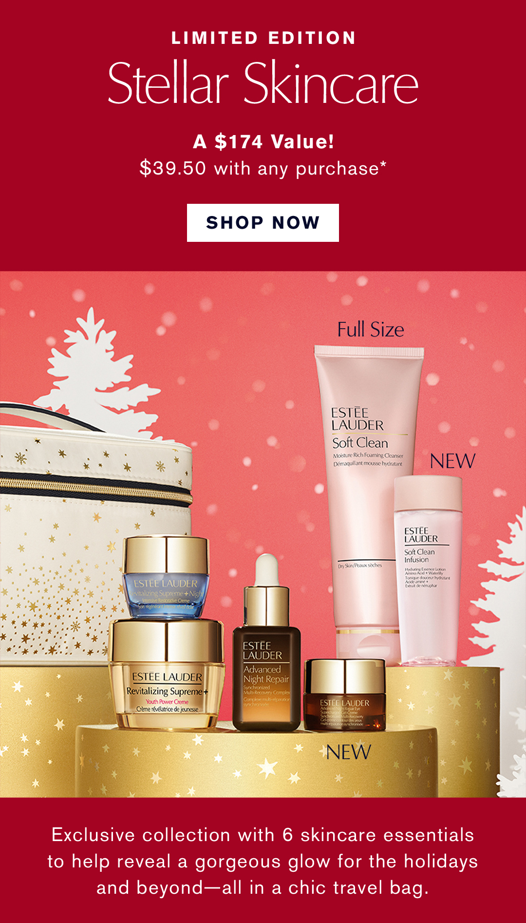 Revitalizing Supreme+ Moisturizer Holiday Skincare Set The Lift + Firm  Routine