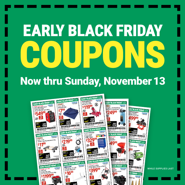 Harbor Freight Tools MORE EARLY BLACK FRIDAY COUPONS! Milled