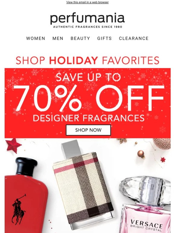 🎁 Save up to 70% off on Designer Fragrances!