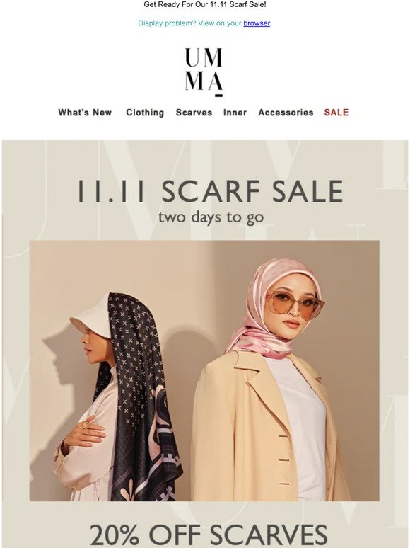 11.11 Scarf Sale Happening On The 9th!😘
