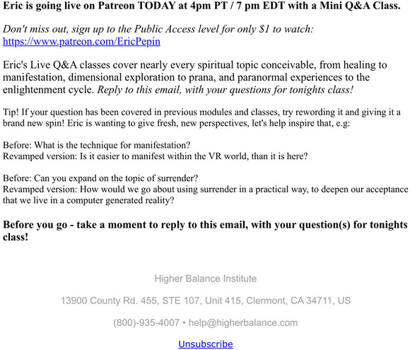 Have a burning question? Eric will answer it tonight!