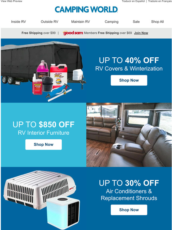 Camping World Maintain Your RV with up to 40 off Milled